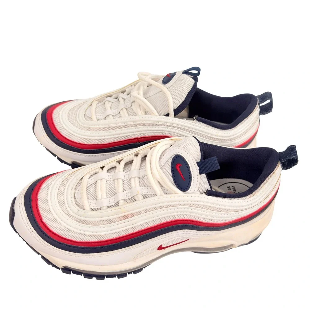 Nike Air Max 97 White Red Crush GS Youth Running Shoes Sneakers Size 6Y‎